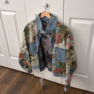 Floral Patchwork Denim Jacket